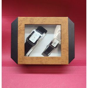 Carlex Leather Band His & Hers Watch